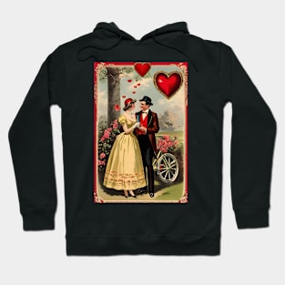 Retro valentine couple Hoodie